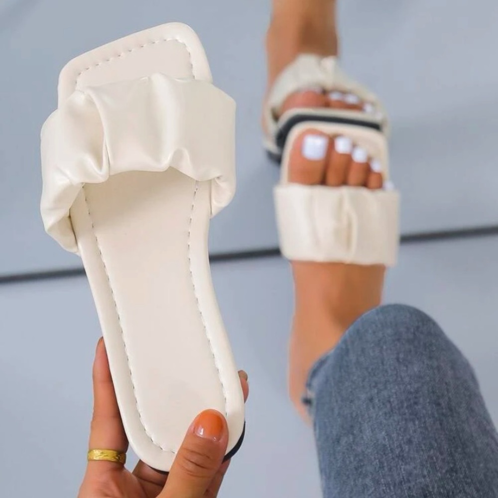 women’s ruched sandals